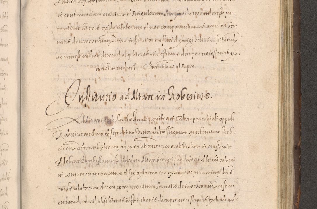 Zdjęcie nr 767 dla obiektu archiwalnego: Acta actorum causarum obligationum institutionum decretorum constitutionum quietationum resignationum cissionum et atiaru obsernationum tam indiciariarum quam extra indiciariarum coram Admodum Reverendo Domino Joanne Zerzynski Canonico Vicario in Spiritualibus et Officiali generali Cracoviensis ad Annum Domini Millesimum Sextentissimum Vigesimum Indictione tertia Pontificatus SSmi D. N. D. Pauli Divina pronidentia Papae V. foeliciter moderni anno ipsins subfelici regimine Diocesis Cracoviensis Illustrissimi ac Reverendissimi D. N. D. Martini Szyszkowski Deigratia Episcopus Cracoviensis Ducis Severiensis in continuantur.