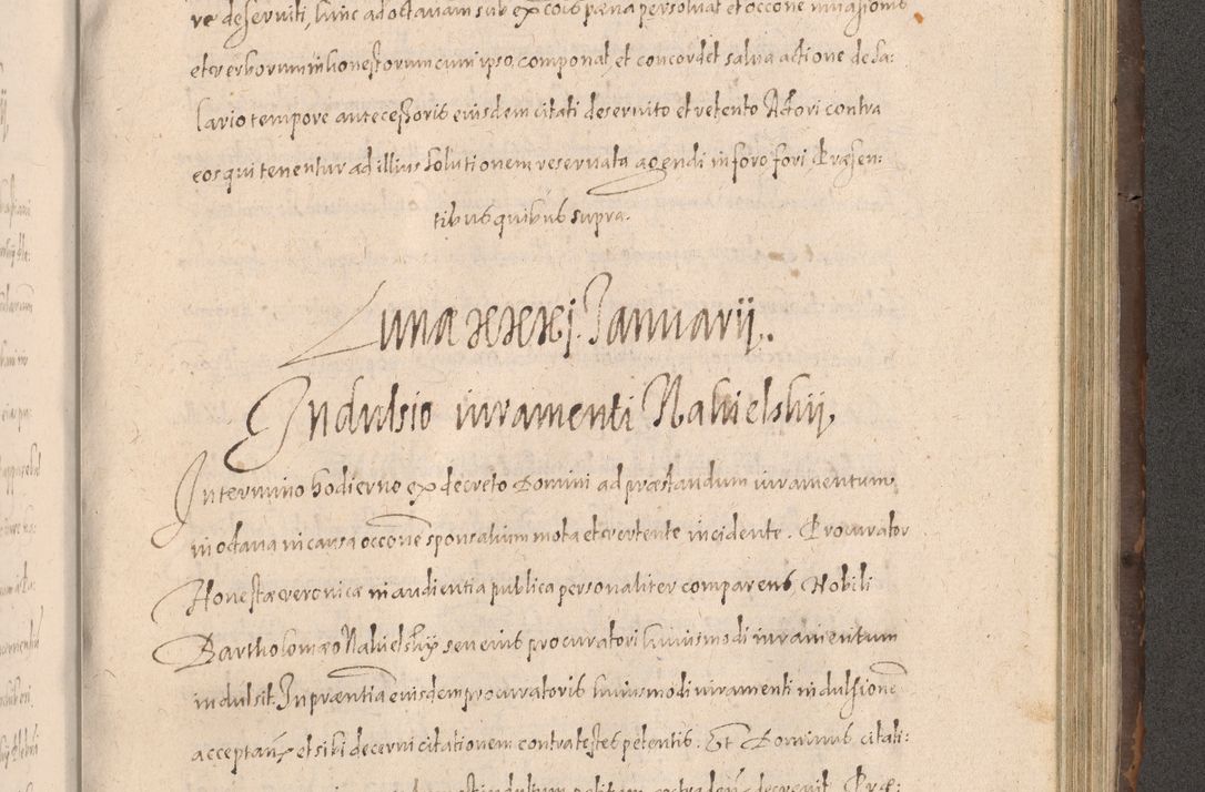 Zdjęcie nr 761 dla obiektu archiwalnego: Acta actorum causarum obligationum institutionum decretorum constitutionum quietationum resignationum cissionum et atiaru obsernationum tam indiciariarum quam extra indiciariarum coram Admodum Reverendo Domino Joanne Zerzynski Canonico Vicario in Spiritualibus et Officiali generali Cracoviensis ad Annum Domini Millesimum Sextentissimum Vigesimum Indictione tertia Pontificatus SSmi D. N. D. Pauli Divina pronidentia Papae V. foeliciter moderni anno ipsins subfelici regimine Diocesis Cracoviensis Illustrissimi ac Reverendissimi D. N. D. Martini Szyszkowski Deigratia Episcopus Cracoviensis Ducis Severiensis in continuantur.