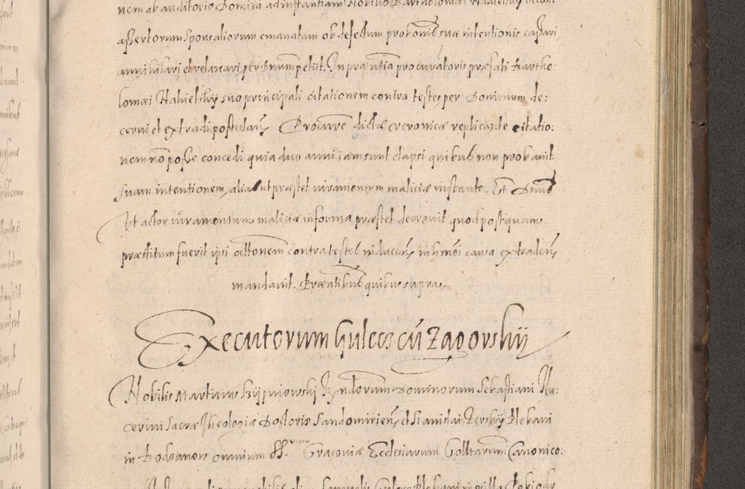 Zdjęcie nr 759 dla obiektu archiwalnego: Acta actorum causarum obligationum institutionum decretorum constitutionum quietationum resignationum cissionum et atiaru obsernationum tam indiciariarum quam extra indiciariarum coram Admodum Reverendo Domino Joanne Zerzynski Canonico Vicario in Spiritualibus et Officiali generali Cracoviensis ad Annum Domini Millesimum Sextentissimum Vigesimum Indictione tertia Pontificatus SSmi D. N. D. Pauli Divina pronidentia Papae V. foeliciter moderni anno ipsins subfelici regimine Diocesis Cracoviensis Illustrissimi ac Reverendissimi D. N. D. Martini Szyszkowski Deigratia Episcopus Cracoviensis Ducis Severiensis in continuantur.