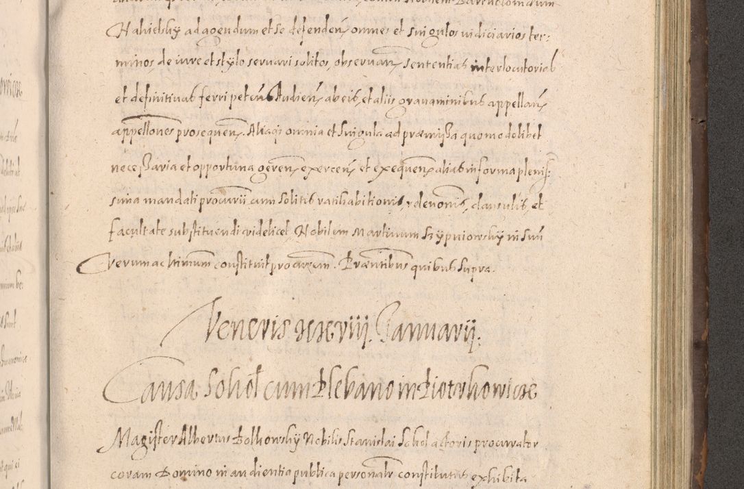 Zdjęcie nr 757 dla obiektu archiwalnego: Acta actorum causarum obligationum institutionum decretorum constitutionum quietationum resignationum cissionum et atiaru obsernationum tam indiciariarum quam extra indiciariarum coram Admodum Reverendo Domino Joanne Zerzynski Canonico Vicario in Spiritualibus et Officiali generali Cracoviensis ad Annum Domini Millesimum Sextentissimum Vigesimum Indictione tertia Pontificatus SSmi D. N. D. Pauli Divina pronidentia Papae V. foeliciter moderni anno ipsins subfelici regimine Diocesis Cracoviensis Illustrissimi ac Reverendissimi D. N. D. Martini Szyszkowski Deigratia Episcopus Cracoviensis Ducis Severiensis in continuantur.