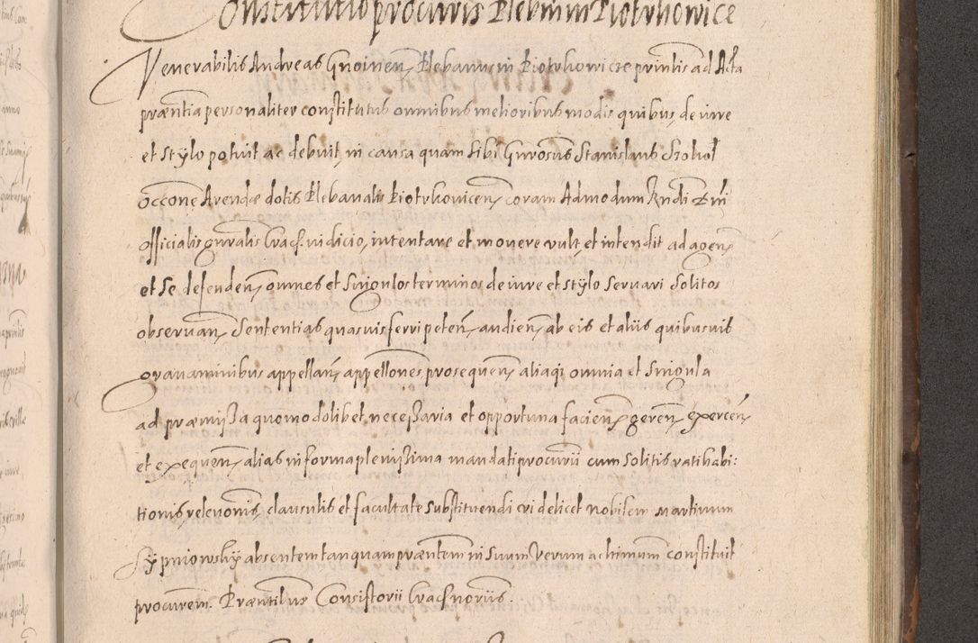 Zdjęcie nr 741 dla obiektu archiwalnego: Acta actorum causarum obligationum institutionum decretorum constitutionum quietationum resignationum cissionum et atiaru obsernationum tam indiciariarum quam extra indiciariarum coram Admodum Reverendo Domino Joanne Zerzynski Canonico Vicario in Spiritualibus et Officiali generali Cracoviensis ad Annum Domini Millesimum Sextentissimum Vigesimum Indictione tertia Pontificatus SSmi D. N. D. Pauli Divina pronidentia Papae V. foeliciter moderni anno ipsins subfelici regimine Diocesis Cracoviensis Illustrissimi ac Reverendissimi D. N. D. Martini Szyszkowski Deigratia Episcopus Cracoviensis Ducis Severiensis in continuantur.