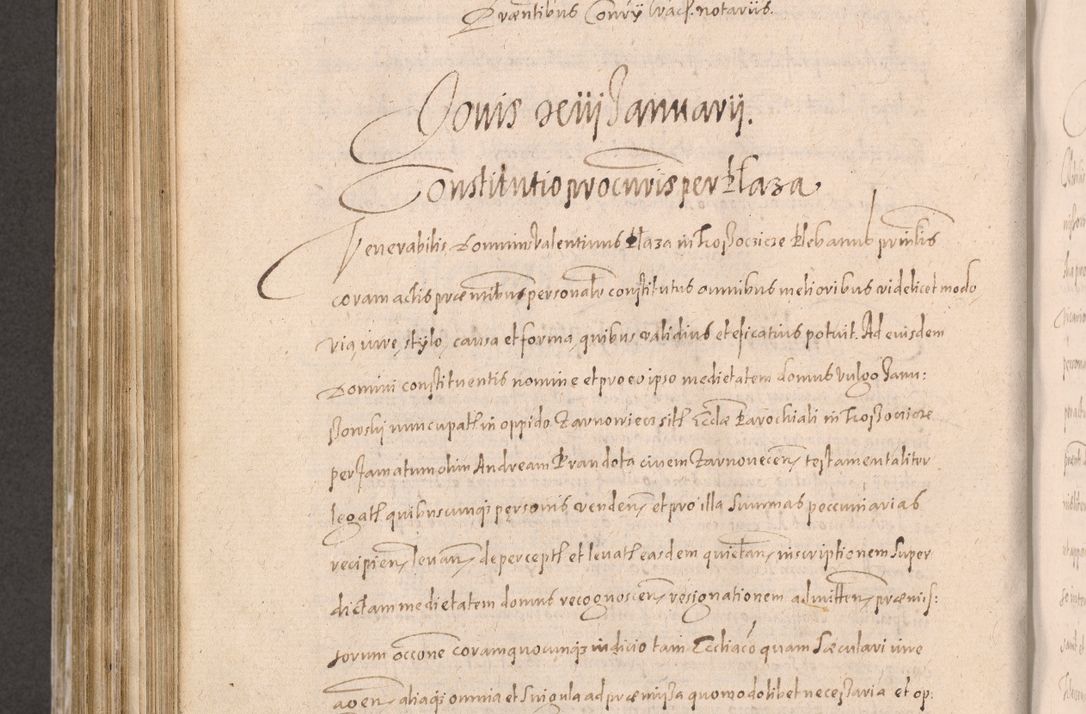 Zdjęcie nr 732 dla obiektu archiwalnego: Acta actorum causarum obligationum institutionum decretorum constitutionum quietationum resignationum cissionum et atiaru obsernationum tam indiciariarum quam extra indiciariarum coram Admodum Reverendo Domino Joanne Zerzynski Canonico Vicario in Spiritualibus et Officiali generali Cracoviensis ad Annum Domini Millesimum Sextentissimum Vigesimum Indictione tertia Pontificatus SSmi D. N. D. Pauli Divina pronidentia Papae V. foeliciter moderni anno ipsins subfelici regimine Diocesis Cracoviensis Illustrissimi ac Reverendissimi D. N. D. Martini Szyszkowski Deigratia Episcopus Cracoviensis Ducis Severiensis in continuantur.