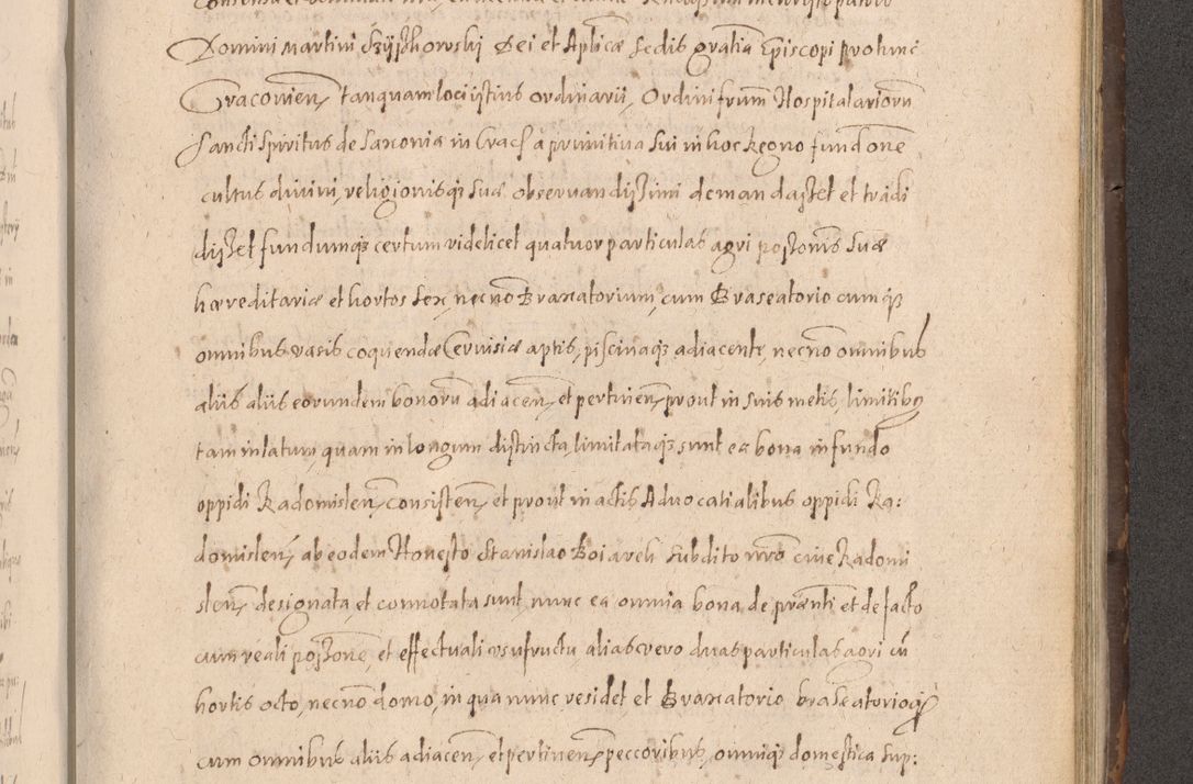 Zdjęcie nr 721 dla obiektu archiwalnego: Acta actorum causarum obligationum institutionum decretorum constitutionum quietationum resignationum cissionum et atiaru obsernationum tam indiciariarum quam extra indiciariarum coram Admodum Reverendo Domino Joanne Zerzynski Canonico Vicario in Spiritualibus et Officiali generali Cracoviensis ad Annum Domini Millesimum Sextentissimum Vigesimum Indictione tertia Pontificatus SSmi D. N. D. Pauli Divina pronidentia Papae V. foeliciter moderni anno ipsins subfelici regimine Diocesis Cracoviensis Illustrissimi ac Reverendissimi D. N. D. Martini Szyszkowski Deigratia Episcopus Cracoviensis Ducis Severiensis in continuantur.