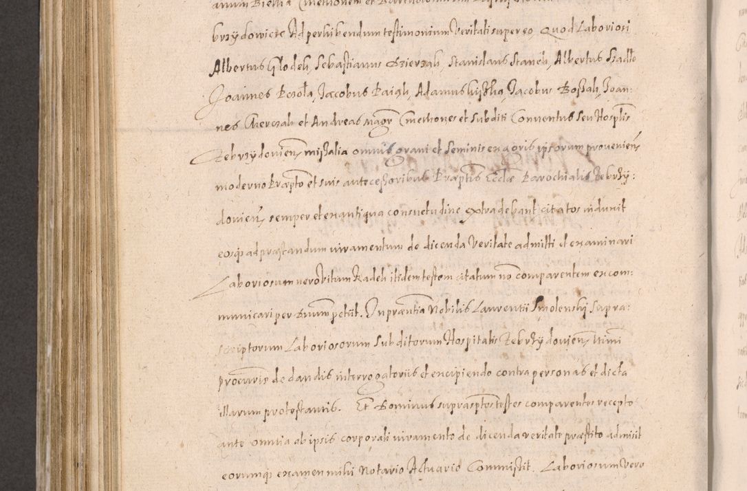 Zdjęcie nr 702 dla obiektu archiwalnego: Acta actorum causarum obligationum institutionum decretorum constitutionum quietationum resignationum cissionum et atiaru obsernationum tam indiciariarum quam extra indiciariarum coram Admodum Reverendo Domino Joanne Zerzynski Canonico Vicario in Spiritualibus et Officiali generali Cracoviensis ad Annum Domini Millesimum Sextentissimum Vigesimum Indictione tertia Pontificatus SSmi D. N. D. Pauli Divina pronidentia Papae V. foeliciter moderni anno ipsins subfelici regimine Diocesis Cracoviensis Illustrissimi ac Reverendissimi D. N. D. Martini Szyszkowski Deigratia Episcopus Cracoviensis Ducis Severiensis in continuantur.