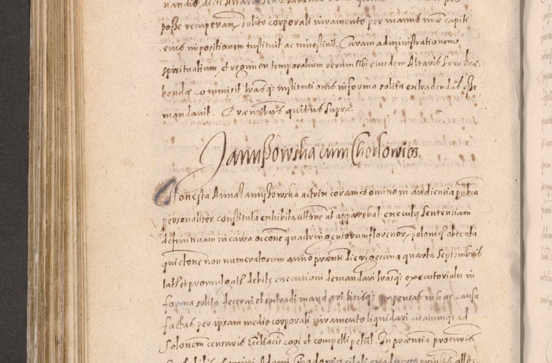 Zdjęcie nr 686 dla obiektu archiwalnego: Acta actorum causarum obligationum institutionum decretorum constitutionum quietationum resignationum cissionum et atiaru obsernationum tam indiciariarum quam extra indiciariarum coram Admodum Reverendo Domino Joanne Zerzynski Canonico Vicario in Spiritualibus et Officiali generali Cracoviensis ad Annum Domini Millesimum Sextentissimum Vigesimum Indictione tertia Pontificatus SSmi D. N. D. Pauli Divina pronidentia Papae V. foeliciter moderni anno ipsins subfelici regimine Diocesis Cracoviensis Illustrissimi ac Reverendissimi D. N. D. Martini Szyszkowski Deigratia Episcopus Cracoviensis Ducis Severiensis in continuantur.