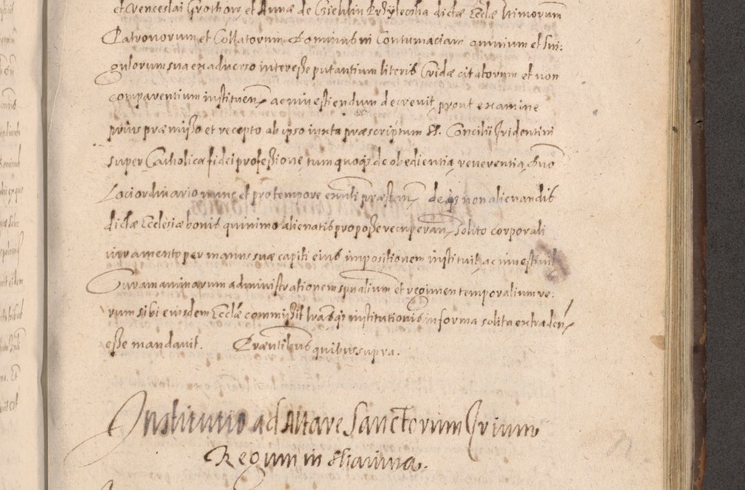 Zdjęcie nr 685 dla obiektu archiwalnego: Acta actorum causarum obligationum institutionum decretorum constitutionum quietationum resignationum cissionum et atiaru obsernationum tam indiciariarum quam extra indiciariarum coram Admodum Reverendo Domino Joanne Zerzynski Canonico Vicario in Spiritualibus et Officiali generali Cracoviensis ad Annum Domini Millesimum Sextentissimum Vigesimum Indictione tertia Pontificatus SSmi D. N. D. Pauli Divina pronidentia Papae V. foeliciter moderni anno ipsins subfelici regimine Diocesis Cracoviensis Illustrissimi ac Reverendissimi D. N. D. Martini Szyszkowski Deigratia Episcopus Cracoviensis Ducis Severiensis in continuantur.