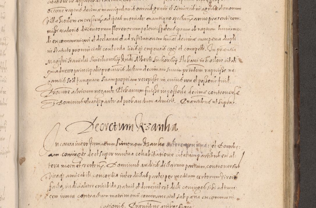 Zdjęcie nr 673 dla obiektu archiwalnego: Acta actorum causarum obligationum institutionum decretorum constitutionum quietationum resignationum cissionum et atiaru obsernationum tam indiciariarum quam extra indiciariarum coram Admodum Reverendo Domino Joanne Zerzynski Canonico Vicario in Spiritualibus et Officiali generali Cracoviensis ad Annum Domini Millesimum Sextentissimum Vigesimum Indictione tertia Pontificatus SSmi D. N. D. Pauli Divina pronidentia Papae V. foeliciter moderni anno ipsins subfelici regimine Diocesis Cracoviensis Illustrissimi ac Reverendissimi D. N. D. Martini Szyszkowski Deigratia Episcopus Cracoviensis Ducis Severiensis in continuantur.