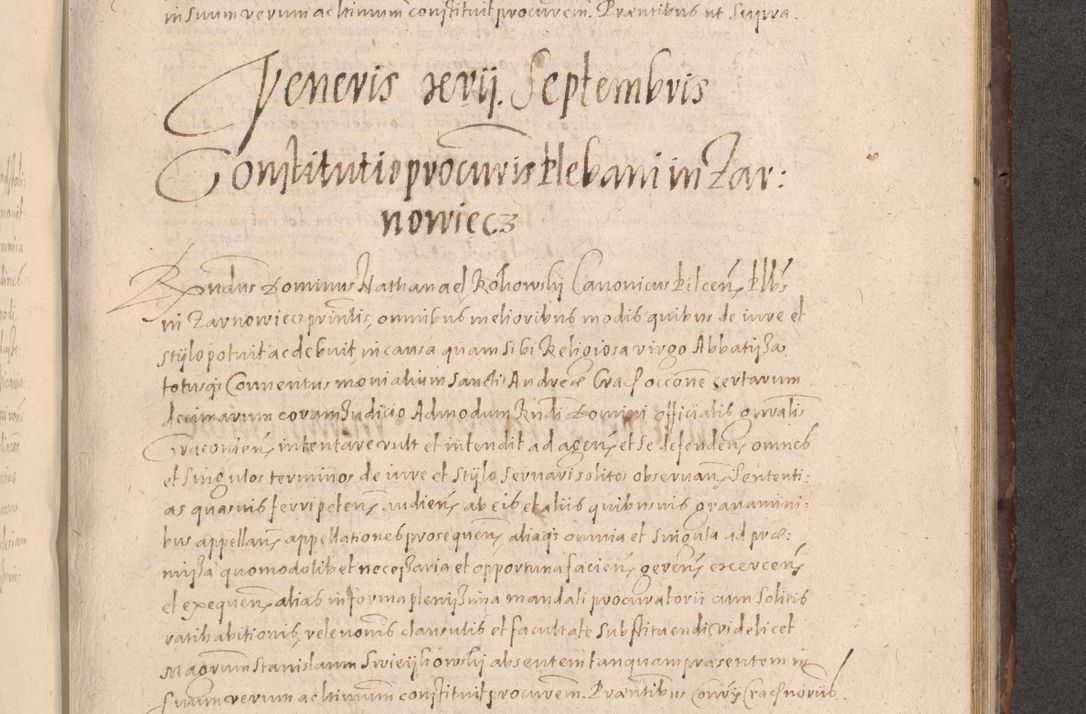 Zdjęcie nr 659 dla obiektu archiwalnego: Acta actorum causarum obligationum institutionum decretorum constitutionum quietationum resignationum cissionum et atiaru obsernationum tam indiciariarum quam extra indiciariarum coram Admodum Reverendo Domino Joanne Zerzynski Canonico Vicario in Spiritualibus et Officiali generali Cracoviensis ad Annum Domini Millesimum Sextentissimum Vigesimum Indictione tertia Pontificatus SSmi D. N. D. Pauli Divina pronidentia Papae V. foeliciter moderni anno ipsins subfelici regimine Diocesis Cracoviensis Illustrissimi ac Reverendissimi D. N. D. Martini Szyszkowski Deigratia Episcopus Cracoviensis Ducis Severiensis in continuantur.