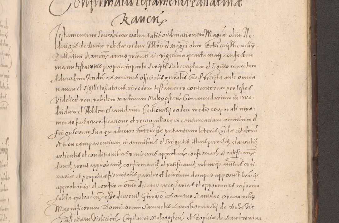 Zdjęcie nr 653 dla obiektu archiwalnego: Acta actorum causarum obligationum institutionum decretorum constitutionum quietationum resignationum cissionum et atiaru obsernationum tam indiciariarum quam extra indiciariarum coram Admodum Reverendo Domino Joanne Zerzynski Canonico Vicario in Spiritualibus et Officiali generali Cracoviensis ad Annum Domini Millesimum Sextentissimum Vigesimum Indictione tertia Pontificatus SSmi D. N. D. Pauli Divina pronidentia Papae V. foeliciter moderni anno ipsins subfelici regimine Diocesis Cracoviensis Illustrissimi ac Reverendissimi D. N. D. Martini Szyszkowski Deigratia Episcopus Cracoviensis Ducis Severiensis in continuantur.