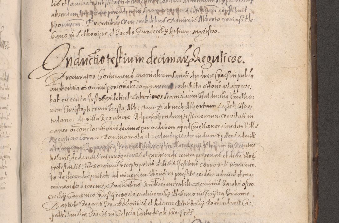 Zdjęcie nr 651 dla obiektu archiwalnego: Acta actorum causarum obligationum institutionum decretorum constitutionum quietationum resignationum cissionum et atiaru obsernationum tam indiciariarum quam extra indiciariarum coram Admodum Reverendo Domino Joanne Zerzynski Canonico Vicario in Spiritualibus et Officiali generali Cracoviensis ad Annum Domini Millesimum Sextentissimum Vigesimum Indictione tertia Pontificatus SSmi D. N. D. Pauli Divina pronidentia Papae V. foeliciter moderni anno ipsins subfelici regimine Diocesis Cracoviensis Illustrissimi ac Reverendissimi D. N. D. Martini Szyszkowski Deigratia Episcopus Cracoviensis Ducis Severiensis in continuantur.