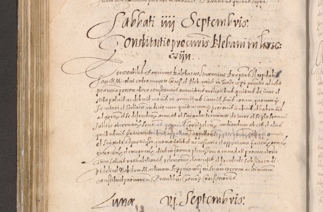 Zdjęcie nr 650 dla obiektu archiwalnego: Acta actorum causarum obligationum institutionum decretorum constitutionum quietationum resignationum cissionum et atiaru obsernationum tam indiciariarum quam extra indiciariarum coram Admodum Reverendo Domino Joanne Zerzynski Canonico Vicario in Spiritualibus et Officiali generali Cracoviensis ad Annum Domini Millesimum Sextentissimum Vigesimum Indictione tertia Pontificatus SSmi D. N. D. Pauli Divina pronidentia Papae V. foeliciter moderni anno ipsins subfelici regimine Diocesis Cracoviensis Illustrissimi ac Reverendissimi D. N. D. Martini Szyszkowski Deigratia Episcopus Cracoviensis Ducis Severiensis in continuantur.
