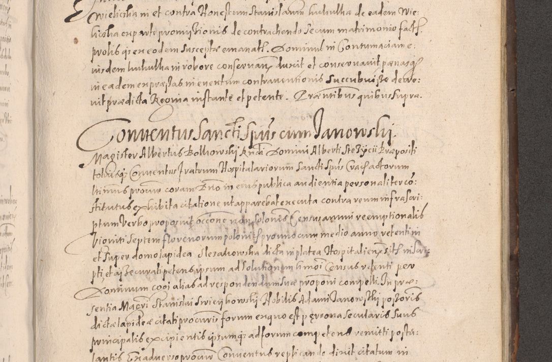 Zdjęcie nr 647 dla obiektu archiwalnego: Acta actorum causarum obligationum institutionum decretorum constitutionum quietationum resignationum cissionum et atiaru obsernationum tam indiciariarum quam extra indiciariarum coram Admodum Reverendo Domino Joanne Zerzynski Canonico Vicario in Spiritualibus et Officiali generali Cracoviensis ad Annum Domini Millesimum Sextentissimum Vigesimum Indictione tertia Pontificatus SSmi D. N. D. Pauli Divina pronidentia Papae V. foeliciter moderni anno ipsins subfelici regimine Diocesis Cracoviensis Illustrissimi ac Reverendissimi D. N. D. Martini Szyszkowski Deigratia Episcopus Cracoviensis Ducis Severiensis in continuantur.