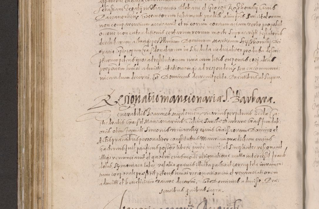 Zdjęcie nr 640 dla obiektu archiwalnego: Acta actorum causarum obligationum institutionum decretorum constitutionum quietationum resignationum cissionum et atiaru obsernationum tam indiciariarum quam extra indiciariarum coram Admodum Reverendo Domino Joanne Zerzynski Canonico Vicario in Spiritualibus et Officiali generali Cracoviensis ad Annum Domini Millesimum Sextentissimum Vigesimum Indictione tertia Pontificatus SSmi D. N. D. Pauli Divina pronidentia Papae V. foeliciter moderni anno ipsins subfelici regimine Diocesis Cracoviensis Illustrissimi ac Reverendissimi D. N. D. Martini Szyszkowski Deigratia Episcopus Cracoviensis Ducis Severiensis in continuantur.