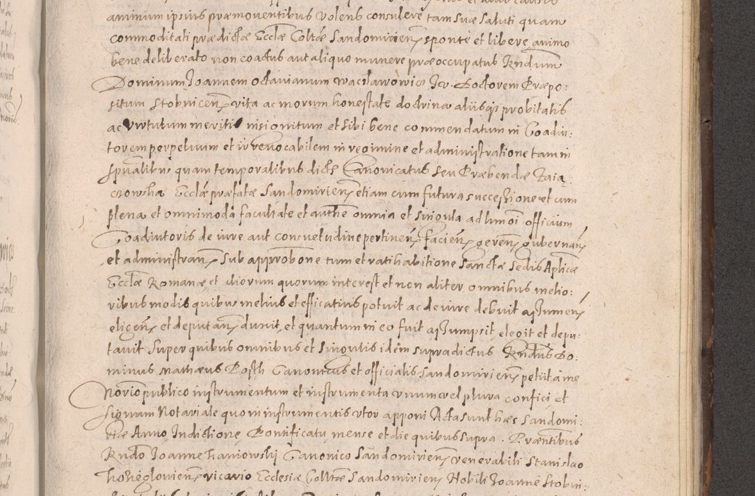 Zdjęcie nr 637 dla obiektu archiwalnego: Acta actorum causarum obligationum institutionum decretorum constitutionum quietationum resignationum cissionum et atiaru obsernationum tam indiciariarum quam extra indiciariarum coram Admodum Reverendo Domino Joanne Zerzynski Canonico Vicario in Spiritualibus et Officiali generali Cracoviensis ad Annum Domini Millesimum Sextentissimum Vigesimum Indictione tertia Pontificatus SSmi D. N. D. Pauli Divina pronidentia Papae V. foeliciter moderni anno ipsins subfelici regimine Diocesis Cracoviensis Illustrissimi ac Reverendissimi D. N. D. Martini Szyszkowski Deigratia Episcopus Cracoviensis Ducis Severiensis in continuantur.