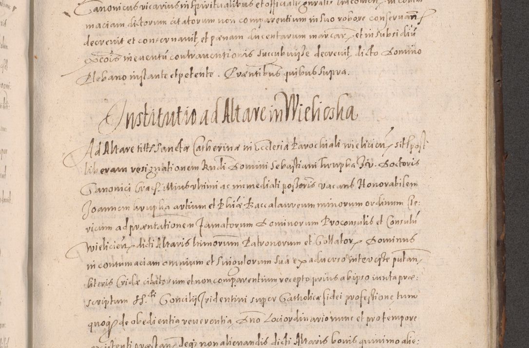 Zdjęcie nr 625 dla obiektu archiwalnego: Acta actorum causarum obligationum institutionum decretorum constitutionum quietationum resignationum cissionum et atiaru obsernationum tam indiciariarum quam extra indiciariarum coram Admodum Reverendo Domino Joanne Zerzynski Canonico Vicario in Spiritualibus et Officiali generali Cracoviensis ad Annum Domini Millesimum Sextentissimum Vigesimum Indictione tertia Pontificatus SSmi D. N. D. Pauli Divina pronidentia Papae V. foeliciter moderni anno ipsins subfelici regimine Diocesis Cracoviensis Illustrissimi ac Reverendissimi D. N. D. Martini Szyszkowski Deigratia Episcopus Cracoviensis Ducis Severiensis in continuantur.