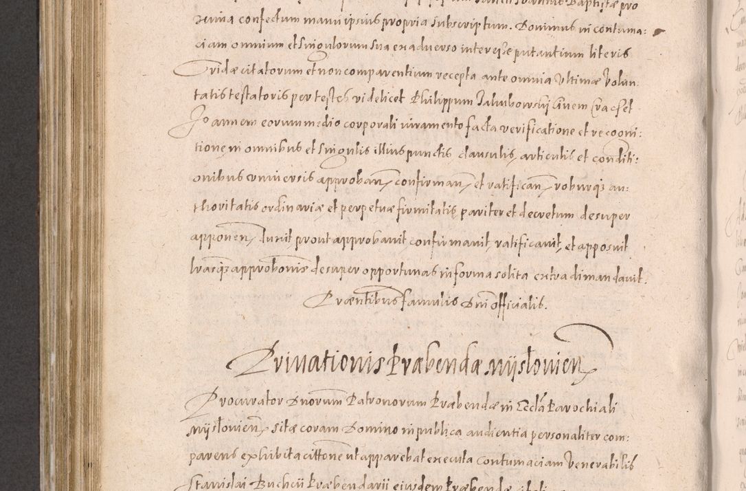 Zdjęcie nr 624 dla obiektu archiwalnego: Acta actorum causarum obligationum institutionum decretorum constitutionum quietationum resignationum cissionum et atiaru obsernationum tam indiciariarum quam extra indiciariarum coram Admodum Reverendo Domino Joanne Zerzynski Canonico Vicario in Spiritualibus et Officiali generali Cracoviensis ad Annum Domini Millesimum Sextentissimum Vigesimum Indictione tertia Pontificatus SSmi D. N. D. Pauli Divina pronidentia Papae V. foeliciter moderni anno ipsins subfelici regimine Diocesis Cracoviensis Illustrissimi ac Reverendissimi D. N. D. Martini Szyszkowski Deigratia Episcopus Cracoviensis Ducis Severiensis in continuantur.