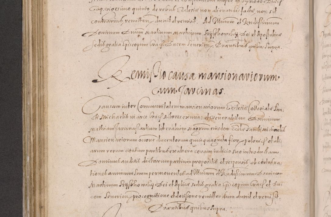 Zdjęcie nr 618 dla obiektu archiwalnego: Acta actorum causarum obligationum institutionum decretorum constitutionum quietationum resignationum cissionum et atiaru obsernationum tam indiciariarum quam extra indiciariarum coram Admodum Reverendo Domino Joanne Zerzynski Canonico Vicario in Spiritualibus et Officiali generali Cracoviensis ad Annum Domini Millesimum Sextentissimum Vigesimum Indictione tertia Pontificatus SSmi D. N. D. Pauli Divina pronidentia Papae V. foeliciter moderni anno ipsins subfelici regimine Diocesis Cracoviensis Illustrissimi ac Reverendissimi D. N. D. Martini Szyszkowski Deigratia Episcopus Cracoviensis Ducis Severiensis in continuantur.