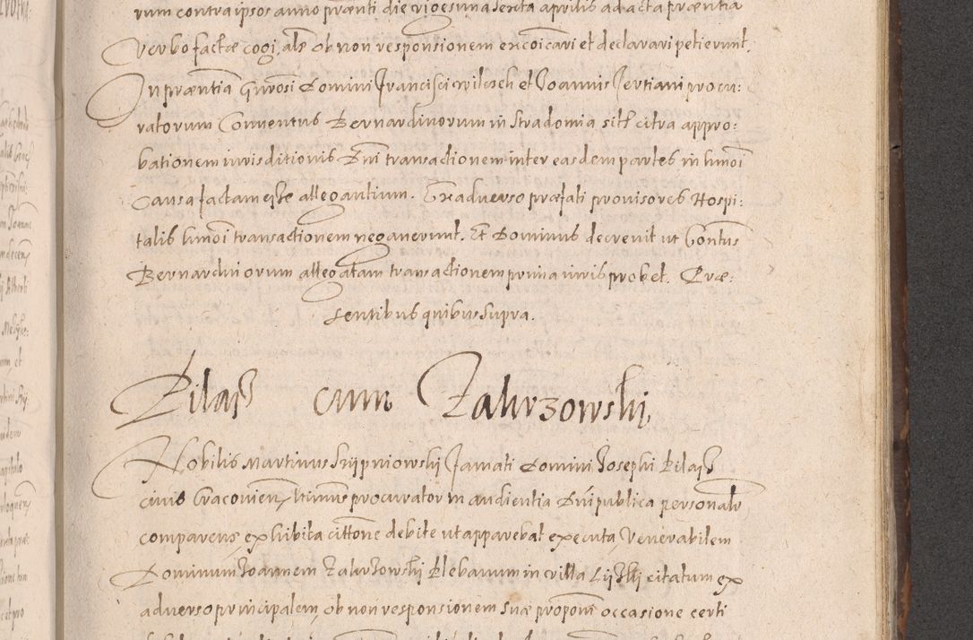 Zdjęcie nr 609 dla obiektu archiwalnego: Acta actorum causarum obligationum institutionum decretorum constitutionum quietationum resignationum cissionum et atiaru obsernationum tam indiciariarum quam extra indiciariarum coram Admodum Reverendo Domino Joanne Zerzynski Canonico Vicario in Spiritualibus et Officiali generali Cracoviensis ad Annum Domini Millesimum Sextentissimum Vigesimum Indictione tertia Pontificatus SSmi D. N. D. Pauli Divina pronidentia Papae V. foeliciter moderni anno ipsins subfelici regimine Diocesis Cracoviensis Illustrissimi ac Reverendissimi D. N. D. Martini Szyszkowski Deigratia Episcopus Cracoviensis Ducis Severiensis in continuantur.