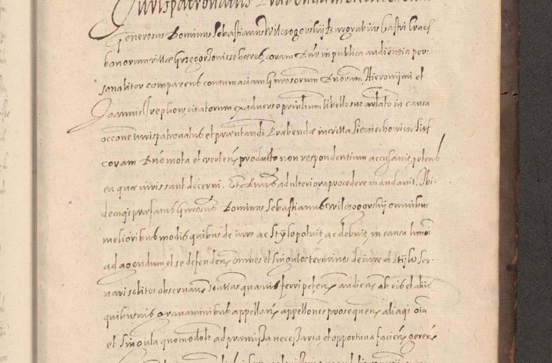 Zdjęcie nr 1013 dla obiektu archiwalnego: Acta actorum causarum obligationum institutionum decretorum constitutionum quietationum resignationum cissionum et atiaru obsernationum tam indiciariarum quam extra indiciariarum coram Admodum Reverendo Domino Joanne Zerzynski Canonico Vicario in Spiritualibus et Officiali generali Cracoviensis ad Annum Domini Millesimum Sextentissimum Vigesimum Indictione tertia Pontificatus SSmi D. N. D. Pauli Divina pronidentia Papae V. foeliciter moderni anno ipsins subfelici regimine Diocesis Cracoviensis Illustrissimi ac Reverendissimi D. N. D. Martini Szyszkowski Deigratia Episcopus Cracoviensis Ducis Severiensis in continuantur.