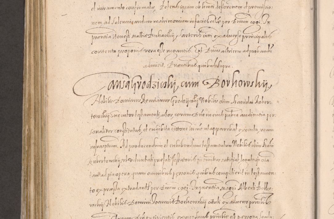 Zdjęcie nr 1008 dla obiektu archiwalnego: Acta actorum causarum obligationum institutionum decretorum constitutionum quietationum resignationum cissionum et atiaru obsernationum tam indiciariarum quam extra indiciariarum coram Admodum Reverendo Domino Joanne Zerzynski Canonico Vicario in Spiritualibus et Officiali generali Cracoviensis ad Annum Domini Millesimum Sextentissimum Vigesimum Indictione tertia Pontificatus SSmi D. N. D. Pauli Divina pronidentia Papae V. foeliciter moderni anno ipsins subfelici regimine Diocesis Cracoviensis Illustrissimi ac Reverendissimi D. N. D. Martini Szyszkowski Deigratia Episcopus Cracoviensis Ducis Severiensis in continuantur.