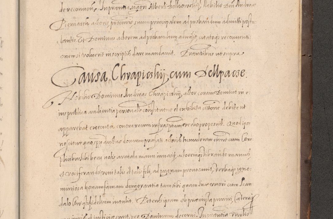Zdjęcie nr 1007 dla obiektu archiwalnego: Acta actorum causarum obligationum institutionum decretorum constitutionum quietationum resignationum cissionum et atiaru obsernationum tam indiciariarum quam extra indiciariarum coram Admodum Reverendo Domino Joanne Zerzynski Canonico Vicario in Spiritualibus et Officiali generali Cracoviensis ad Annum Domini Millesimum Sextentissimum Vigesimum Indictione tertia Pontificatus SSmi D. N. D. Pauli Divina pronidentia Papae V. foeliciter moderni anno ipsins subfelici regimine Diocesis Cracoviensis Illustrissimi ac Reverendissimi D. N. D. Martini Szyszkowski Deigratia Episcopus Cracoviensis Ducis Severiensis in continuantur.