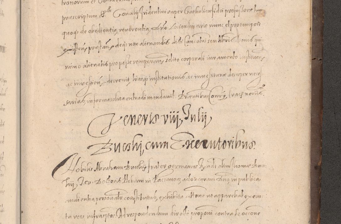Zdjęcie nr 1005 dla obiektu archiwalnego: Acta actorum causarum obligationum institutionum decretorum constitutionum quietationum resignationum cissionum et atiaru obsernationum tam indiciariarum quam extra indiciariarum coram Admodum Reverendo Domino Joanne Zerzynski Canonico Vicario in Spiritualibus et Officiali generali Cracoviensis ad Annum Domini Millesimum Sextentissimum Vigesimum Indictione tertia Pontificatus SSmi D. N. D. Pauli Divina pronidentia Papae V. foeliciter moderni anno ipsins subfelici regimine Diocesis Cracoviensis Illustrissimi ac Reverendissimi D. N. D. Martini Szyszkowski Deigratia Episcopus Cracoviensis Ducis Severiensis in continuantur.