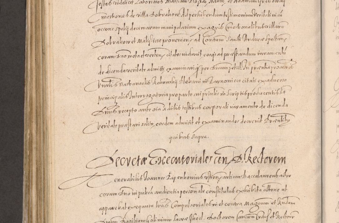 Zdjęcie nr 1002 dla obiektu archiwalnego: Acta actorum causarum obligationum institutionum decretorum constitutionum quietationum resignationum cissionum et atiaru obsernationum tam indiciariarum quam extra indiciariarum coram Admodum Reverendo Domino Joanne Zerzynski Canonico Vicario in Spiritualibus et Officiali generali Cracoviensis ad Annum Domini Millesimum Sextentissimum Vigesimum Indictione tertia Pontificatus SSmi D. N. D. Pauli Divina pronidentia Papae V. foeliciter moderni anno ipsins subfelici regimine Diocesis Cracoviensis Illustrissimi ac Reverendissimi D. N. D. Martini Szyszkowski Deigratia Episcopus Cracoviensis Ducis Severiensis in continuantur.