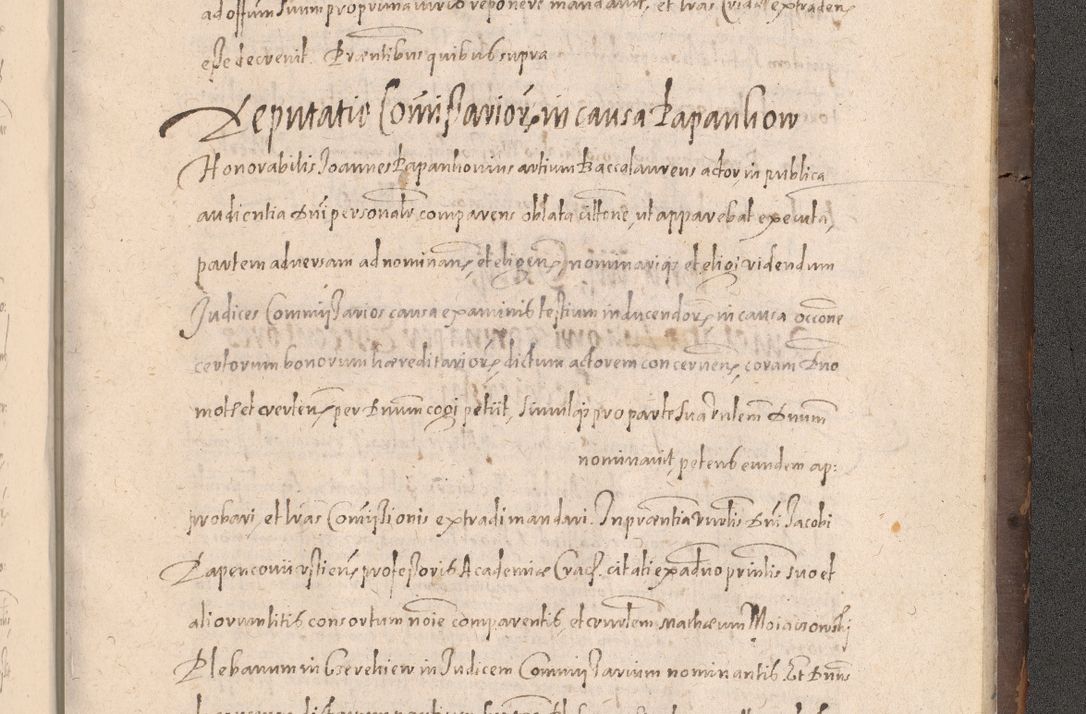 Zdjęcie nr 993 dla obiektu archiwalnego: Acta actorum causarum obligationum institutionum decretorum constitutionum quietationum resignationum cissionum et atiaru obsernationum tam indiciariarum quam extra indiciariarum coram Admodum Reverendo Domino Joanne Zerzynski Canonico Vicario in Spiritualibus et Officiali generali Cracoviensis ad Annum Domini Millesimum Sextentissimum Vigesimum Indictione tertia Pontificatus SSmi D. N. D. Pauli Divina pronidentia Papae V. foeliciter moderni anno ipsins subfelici regimine Diocesis Cracoviensis Illustrissimi ac Reverendissimi D. N. D. Martini Szyszkowski Deigratia Episcopus Cracoviensis Ducis Severiensis in continuantur.