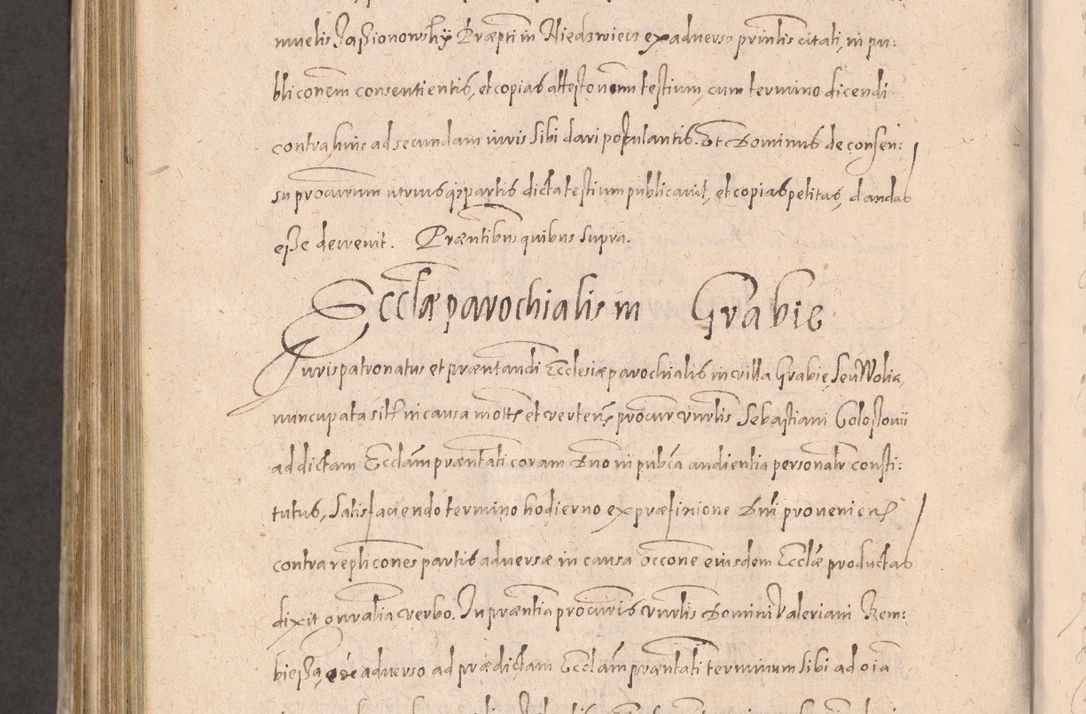 Zdjęcie nr 990 dla obiektu archiwalnego: Acta actorum causarum obligationum institutionum decretorum constitutionum quietationum resignationum cissionum et atiaru obsernationum tam indiciariarum quam extra indiciariarum coram Admodum Reverendo Domino Joanne Zerzynski Canonico Vicario in Spiritualibus et Officiali generali Cracoviensis ad Annum Domini Millesimum Sextentissimum Vigesimum Indictione tertia Pontificatus SSmi D. N. D. Pauli Divina pronidentia Papae V. foeliciter moderni anno ipsins subfelici regimine Diocesis Cracoviensis Illustrissimi ac Reverendissimi D. N. D. Martini Szyszkowski Deigratia Episcopus Cracoviensis Ducis Severiensis in continuantur.