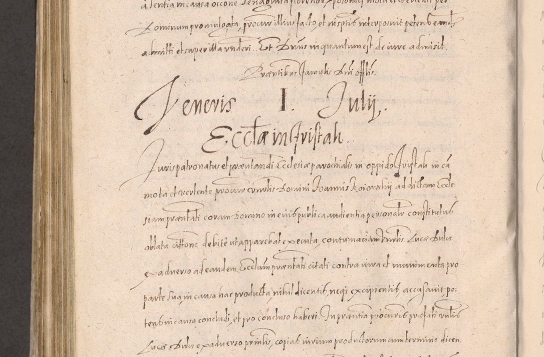 Zdjęcie nr 988 dla obiektu archiwalnego: Acta actorum causarum obligationum institutionum decretorum constitutionum quietationum resignationum cissionum et atiaru obsernationum tam indiciariarum quam extra indiciariarum coram Admodum Reverendo Domino Joanne Zerzynski Canonico Vicario in Spiritualibus et Officiali generali Cracoviensis ad Annum Domini Millesimum Sextentissimum Vigesimum Indictione tertia Pontificatus SSmi D. N. D. Pauli Divina pronidentia Papae V. foeliciter moderni anno ipsins subfelici regimine Diocesis Cracoviensis Illustrissimi ac Reverendissimi D. N. D. Martini Szyszkowski Deigratia Episcopus Cracoviensis Ducis Severiensis in continuantur.