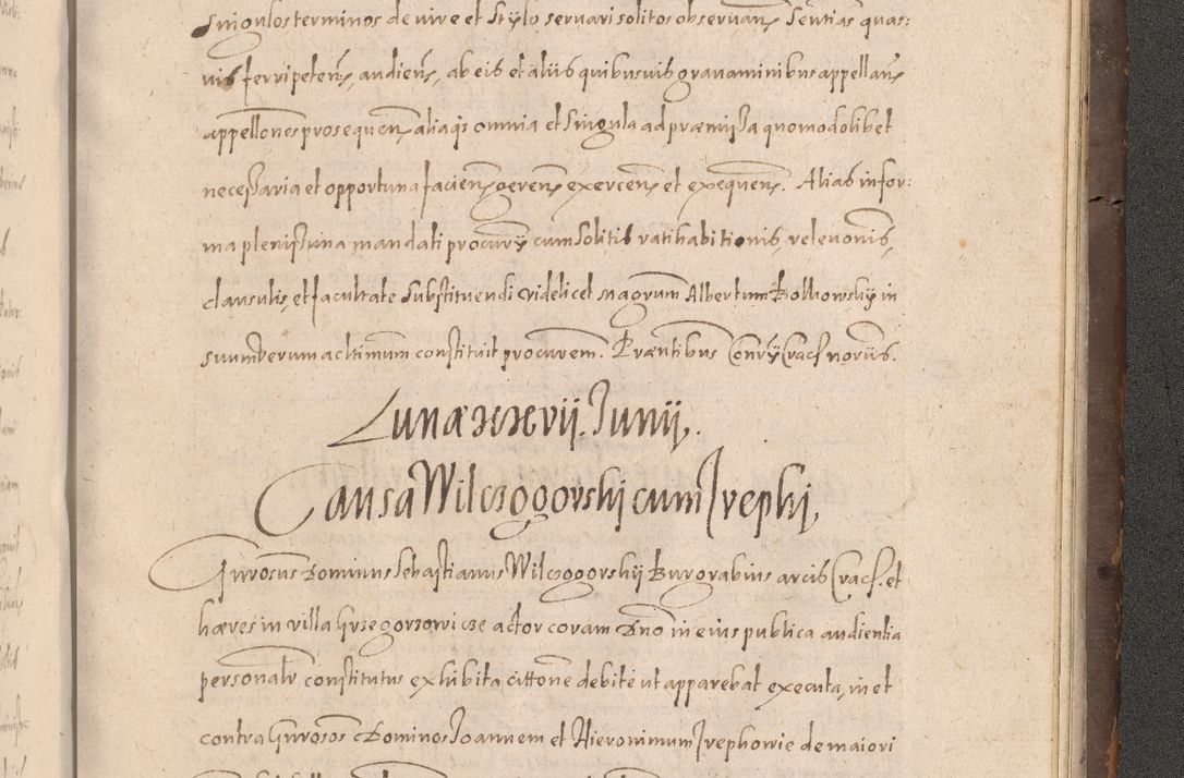 Zdjęcie nr 979 dla obiektu archiwalnego: Acta actorum causarum obligationum institutionum decretorum constitutionum quietationum resignationum cissionum et atiaru obsernationum tam indiciariarum quam extra indiciariarum coram Admodum Reverendo Domino Joanne Zerzynski Canonico Vicario in Spiritualibus et Officiali generali Cracoviensis ad Annum Domini Millesimum Sextentissimum Vigesimum Indictione tertia Pontificatus SSmi D. N. D. Pauli Divina pronidentia Papae V. foeliciter moderni anno ipsins subfelici regimine Diocesis Cracoviensis Illustrissimi ac Reverendissimi D. N. D. Martini Szyszkowski Deigratia Episcopus Cracoviensis Ducis Severiensis in continuantur.