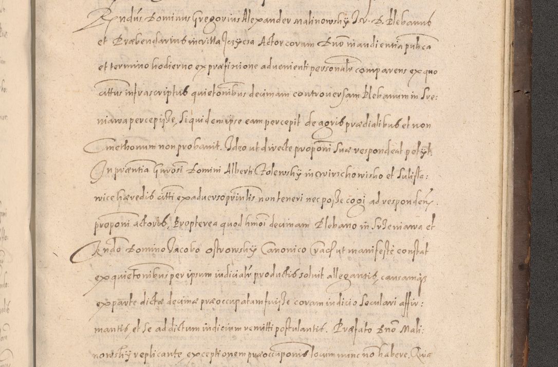 Zdjęcie nr 977 dla obiektu archiwalnego: Acta actorum causarum obligationum institutionum decretorum constitutionum quietationum resignationum cissionum et atiaru obsernationum tam indiciariarum quam extra indiciariarum coram Admodum Reverendo Domino Joanne Zerzynski Canonico Vicario in Spiritualibus et Officiali generali Cracoviensis ad Annum Domini Millesimum Sextentissimum Vigesimum Indictione tertia Pontificatus SSmi D. N. D. Pauli Divina pronidentia Papae V. foeliciter moderni anno ipsins subfelici regimine Diocesis Cracoviensis Illustrissimi ac Reverendissimi D. N. D. Martini Szyszkowski Deigratia Episcopus Cracoviensis Ducis Severiensis in continuantur.