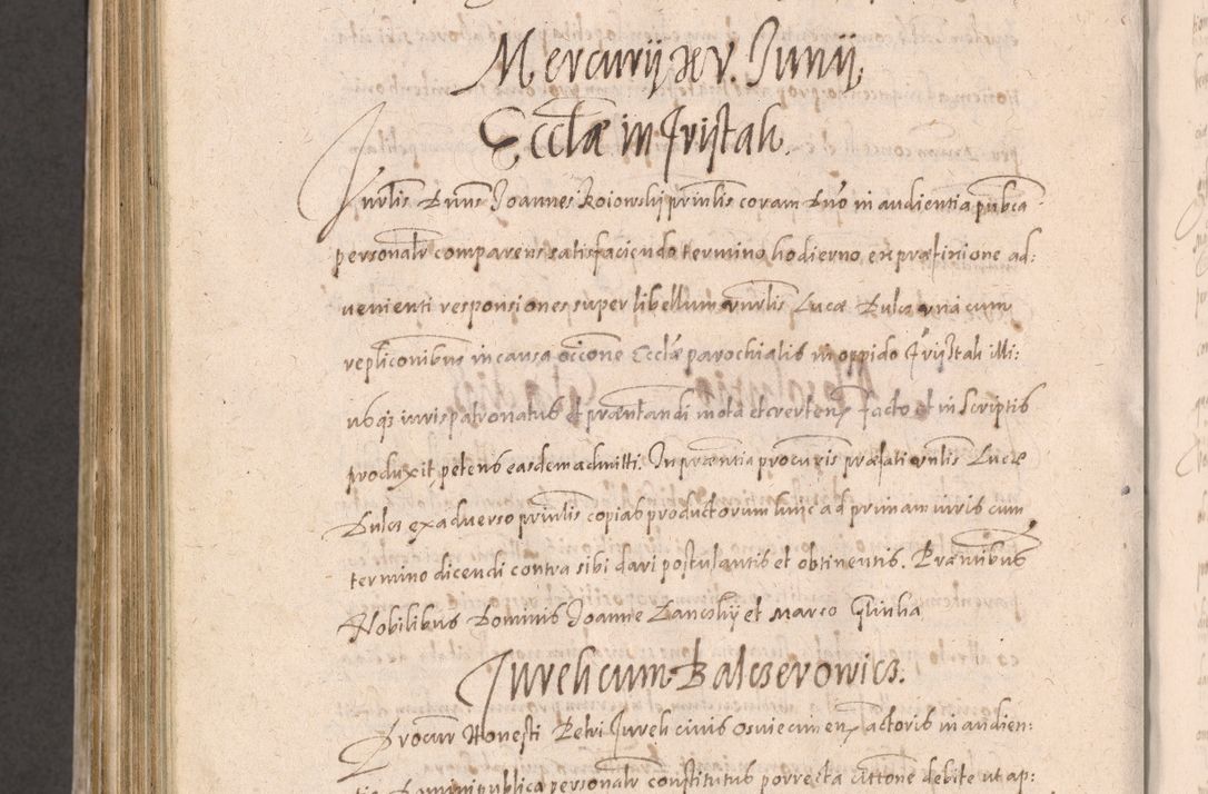 Zdjęcie nr 964 dla obiektu archiwalnego: Acta actorum causarum obligationum institutionum decretorum constitutionum quietationum resignationum cissionum et atiaru obsernationum tam indiciariarum quam extra indiciariarum coram Admodum Reverendo Domino Joanne Zerzynski Canonico Vicario in Spiritualibus et Officiali generali Cracoviensis ad Annum Domini Millesimum Sextentissimum Vigesimum Indictione tertia Pontificatus SSmi D. N. D. Pauli Divina pronidentia Papae V. foeliciter moderni anno ipsins subfelici regimine Diocesis Cracoviensis Illustrissimi ac Reverendissimi D. N. D. Martini Szyszkowski Deigratia Episcopus Cracoviensis Ducis Severiensis in continuantur.