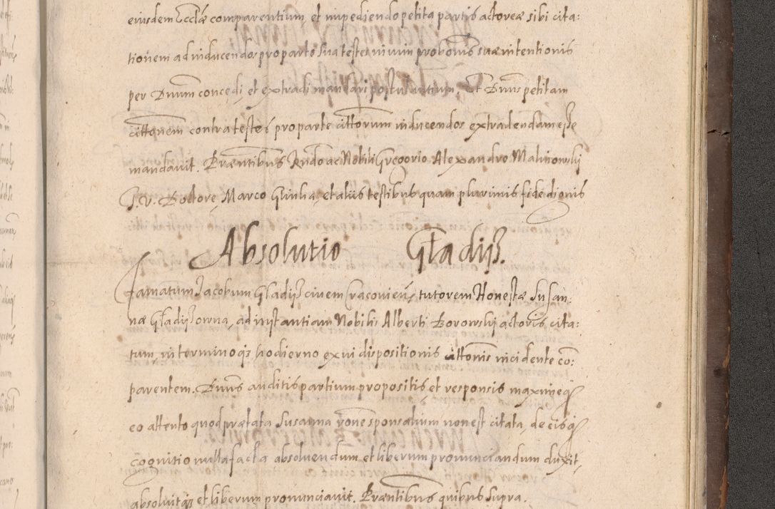Zdjęcie nr 963 dla obiektu archiwalnego: Acta actorum causarum obligationum institutionum decretorum constitutionum quietationum resignationum cissionum et atiaru obsernationum tam indiciariarum quam extra indiciariarum coram Admodum Reverendo Domino Joanne Zerzynski Canonico Vicario in Spiritualibus et Officiali generali Cracoviensis ad Annum Domini Millesimum Sextentissimum Vigesimum Indictione tertia Pontificatus SSmi D. N. D. Pauli Divina pronidentia Papae V. foeliciter moderni anno ipsins subfelici regimine Diocesis Cracoviensis Illustrissimi ac Reverendissimi D. N. D. Martini Szyszkowski Deigratia Episcopus Cracoviensis Ducis Severiensis in continuantur.