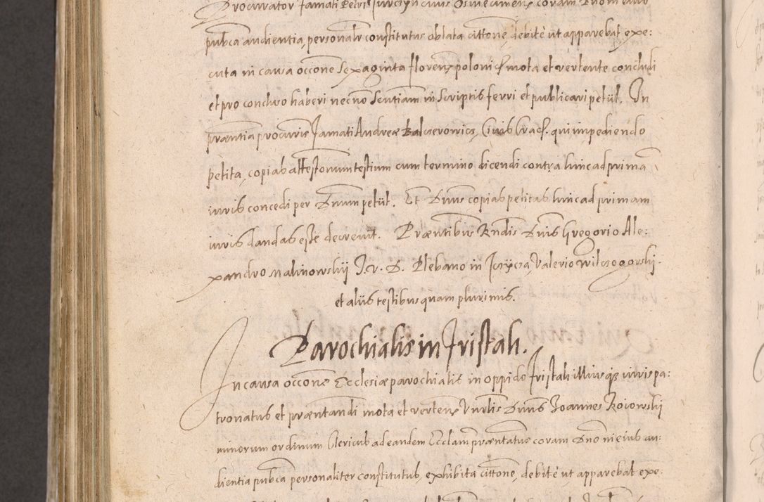 Zdjęcie nr 956 dla obiektu archiwalnego: Acta actorum causarum obligationum institutionum decretorum constitutionum quietationum resignationum cissionum et atiaru obsernationum tam indiciariarum quam extra indiciariarum coram Admodum Reverendo Domino Joanne Zerzynski Canonico Vicario in Spiritualibus et Officiali generali Cracoviensis ad Annum Domini Millesimum Sextentissimum Vigesimum Indictione tertia Pontificatus SSmi D. N. D. Pauli Divina pronidentia Papae V. foeliciter moderni anno ipsins subfelici regimine Diocesis Cracoviensis Illustrissimi ac Reverendissimi D. N. D. Martini Szyszkowski Deigratia Episcopus Cracoviensis Ducis Severiensis in continuantur.