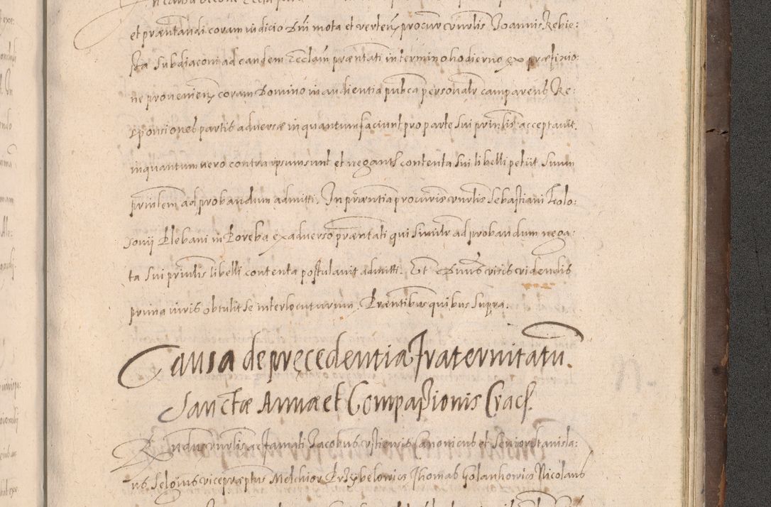Zdjęcie nr 957 dla obiektu archiwalnego: Acta actorum causarum obligationum institutionum decretorum constitutionum quietationum resignationum cissionum et atiaru obsernationum tam indiciariarum quam extra indiciariarum coram Admodum Reverendo Domino Joanne Zerzynski Canonico Vicario in Spiritualibus et Officiali generali Cracoviensis ad Annum Domini Millesimum Sextentissimum Vigesimum Indictione tertia Pontificatus SSmi D. N. D. Pauli Divina pronidentia Papae V. foeliciter moderni anno ipsins subfelici regimine Diocesis Cracoviensis Illustrissimi ac Reverendissimi D. N. D. Martini Szyszkowski Deigratia Episcopus Cracoviensis Ducis Severiensis in continuantur.