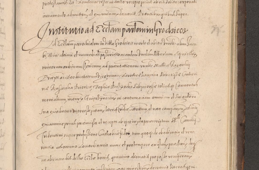 Zdjęcie nr 953 dla obiektu archiwalnego: Acta actorum causarum obligationum institutionum decretorum constitutionum quietationum resignationum cissionum et atiaru obsernationum tam indiciariarum quam extra indiciariarum coram Admodum Reverendo Domino Joanne Zerzynski Canonico Vicario in Spiritualibus et Officiali generali Cracoviensis ad Annum Domini Millesimum Sextentissimum Vigesimum Indictione tertia Pontificatus SSmi D. N. D. Pauli Divina pronidentia Papae V. foeliciter moderni anno ipsins subfelici regimine Diocesis Cracoviensis Illustrissimi ac Reverendissimi D. N. D. Martini Szyszkowski Deigratia Episcopus Cracoviensis Ducis Severiensis in continuantur.