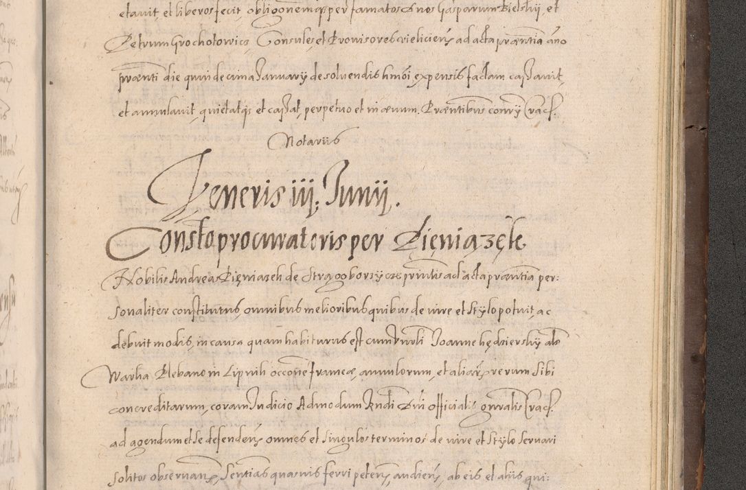 Zdjęcie nr 951 dla obiektu archiwalnego: Acta actorum causarum obligationum institutionum decretorum constitutionum quietationum resignationum cissionum et atiaru obsernationum tam indiciariarum quam extra indiciariarum coram Admodum Reverendo Domino Joanne Zerzynski Canonico Vicario in Spiritualibus et Officiali generali Cracoviensis ad Annum Domini Millesimum Sextentissimum Vigesimum Indictione tertia Pontificatus SSmi D. N. D. Pauli Divina pronidentia Papae V. foeliciter moderni anno ipsins subfelici regimine Diocesis Cracoviensis Illustrissimi ac Reverendissimi D. N. D. Martini Szyszkowski Deigratia Episcopus Cracoviensis Ducis Severiensis in continuantur.