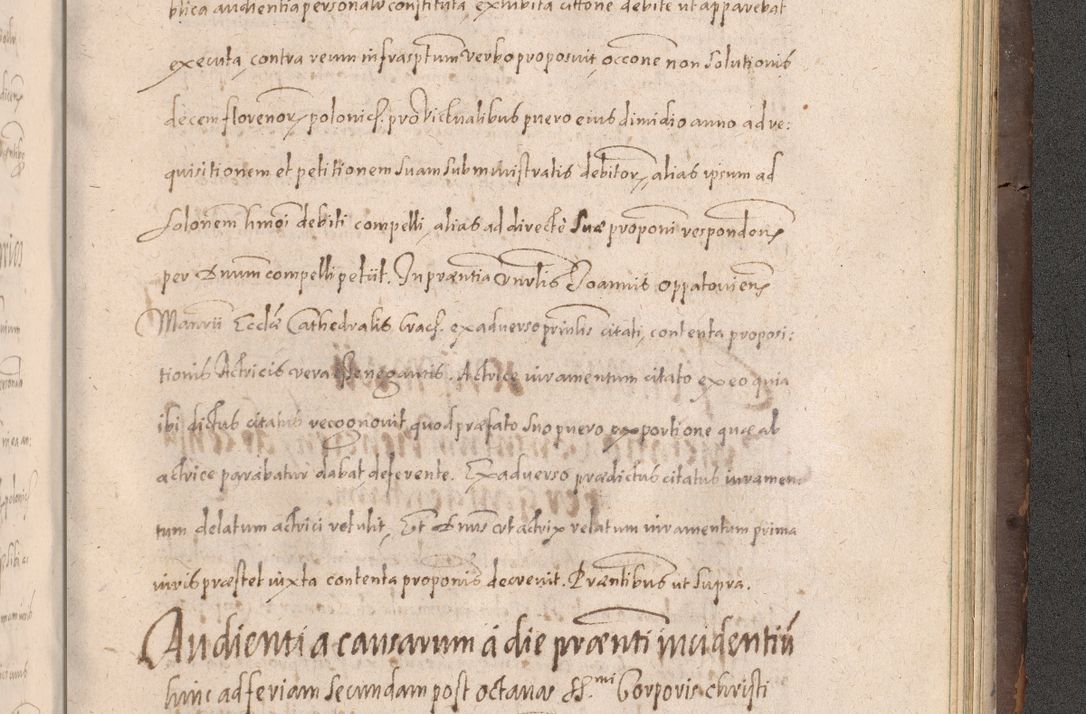 Zdjęcie nr 949 dla obiektu archiwalnego: Acta actorum causarum obligationum institutionum decretorum constitutionum quietationum resignationum cissionum et atiaru obsernationum tam indiciariarum quam extra indiciariarum coram Admodum Reverendo Domino Joanne Zerzynski Canonico Vicario in Spiritualibus et Officiali generali Cracoviensis ad Annum Domini Millesimum Sextentissimum Vigesimum Indictione tertia Pontificatus SSmi D. N. D. Pauli Divina pronidentia Papae V. foeliciter moderni anno ipsins subfelici regimine Diocesis Cracoviensis Illustrissimi ac Reverendissimi D. N. D. Martini Szyszkowski Deigratia Episcopus Cracoviensis Ducis Severiensis in continuantur.