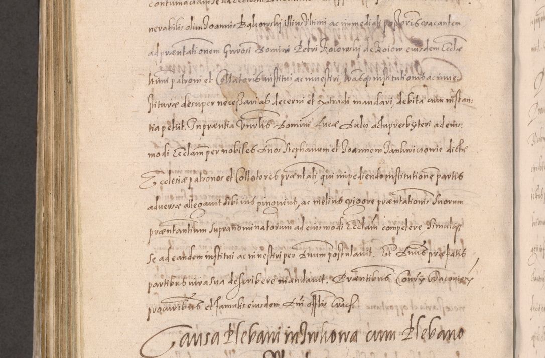 Zdjęcie nr 946 dla obiektu archiwalnego: Acta actorum causarum obligationum institutionum decretorum constitutionum quietationum resignationum cissionum et atiaru obsernationum tam indiciariarum quam extra indiciariarum coram Admodum Reverendo Domino Joanne Zerzynski Canonico Vicario in Spiritualibus et Officiali generali Cracoviensis ad Annum Domini Millesimum Sextentissimum Vigesimum Indictione tertia Pontificatus SSmi D. N. D. Pauli Divina pronidentia Papae V. foeliciter moderni anno ipsins subfelici regimine Diocesis Cracoviensis Illustrissimi ac Reverendissimi D. N. D. Martini Szyszkowski Deigratia Episcopus Cracoviensis Ducis Severiensis in continuantur.