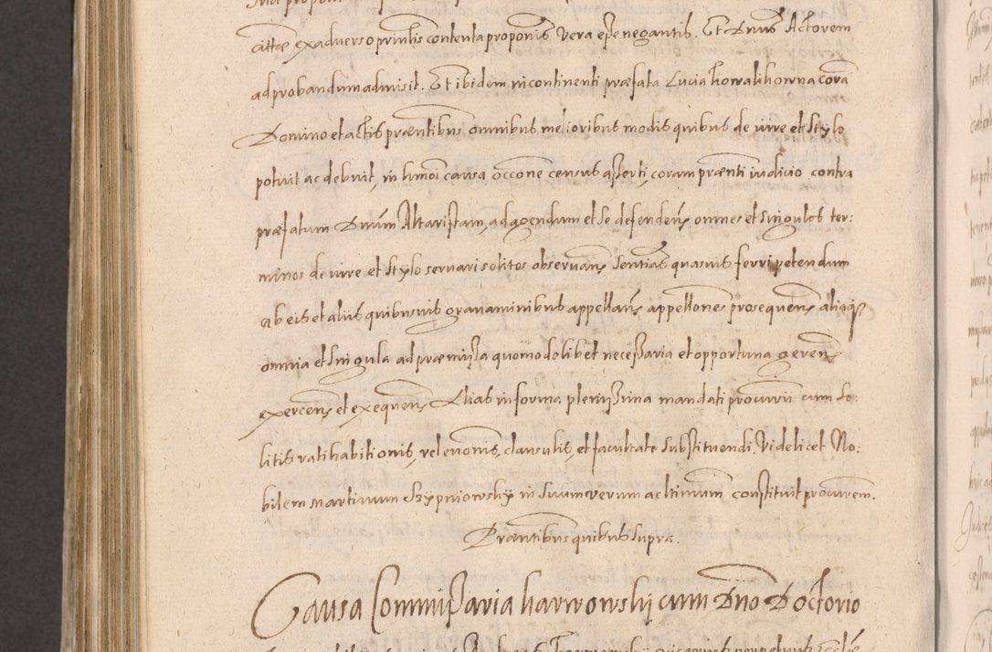 Zdjęcie nr 942 dla obiektu archiwalnego: Acta actorum causarum obligationum institutionum decretorum constitutionum quietationum resignationum cissionum et atiaru obsernationum tam indiciariarum quam extra indiciariarum coram Admodum Reverendo Domino Joanne Zerzynski Canonico Vicario in Spiritualibus et Officiali generali Cracoviensis ad Annum Domini Millesimum Sextentissimum Vigesimum Indictione tertia Pontificatus SSmi D. N. D. Pauli Divina pronidentia Papae V. foeliciter moderni anno ipsins subfelici regimine Diocesis Cracoviensis Illustrissimi ac Reverendissimi D. N. D. Martini Szyszkowski Deigratia Episcopus Cracoviensis Ducis Severiensis in continuantur.