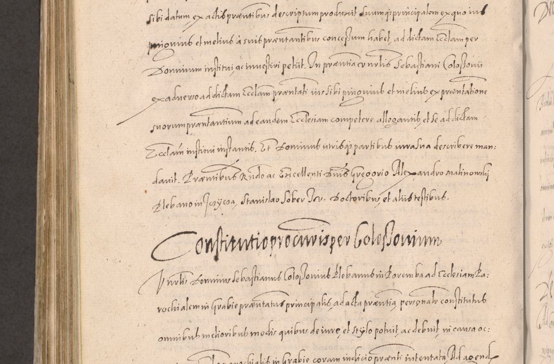 Zdjęcie nr 924 dla obiektu archiwalnego: Acta actorum causarum obligationum institutionum decretorum constitutionum quietationum resignationum cissionum et atiaru obsernationum tam indiciariarum quam extra indiciariarum coram Admodum Reverendo Domino Joanne Zerzynski Canonico Vicario in Spiritualibus et Officiali generali Cracoviensis ad Annum Domini Millesimum Sextentissimum Vigesimum Indictione tertia Pontificatus SSmi D. N. D. Pauli Divina pronidentia Papae V. foeliciter moderni anno ipsins subfelici regimine Diocesis Cracoviensis Illustrissimi ac Reverendissimi D. N. D. Martini Szyszkowski Deigratia Episcopus Cracoviensis Ducis Severiensis in continuantur.
