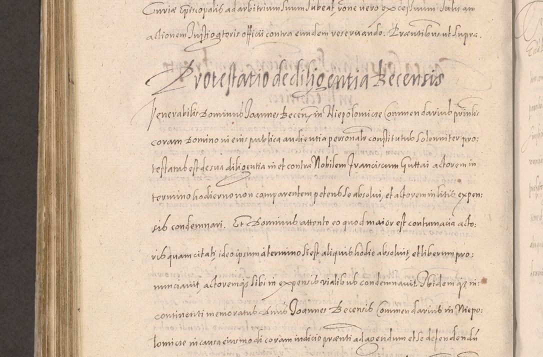 Zdjęcie nr 920 dla obiektu archiwalnego: Acta actorum causarum obligationum institutionum decretorum constitutionum quietationum resignationum cissionum et atiaru obsernationum tam indiciariarum quam extra indiciariarum coram Admodum Reverendo Domino Joanne Zerzynski Canonico Vicario in Spiritualibus et Officiali generali Cracoviensis ad Annum Domini Millesimum Sextentissimum Vigesimum Indictione tertia Pontificatus SSmi D. N. D. Pauli Divina pronidentia Papae V. foeliciter moderni anno ipsins subfelici regimine Diocesis Cracoviensis Illustrissimi ac Reverendissimi D. N. D. Martini Szyszkowski Deigratia Episcopus Cracoviensis Ducis Severiensis in continuantur.