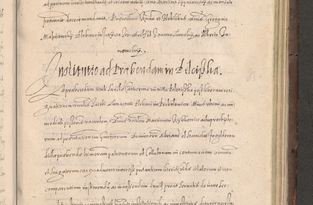 Zdjęcie nr 917 dla obiektu archiwalnego: Acta actorum causarum obligationum institutionum decretorum constitutionum quietationum resignationum cissionum et atiaru obsernationum tam indiciariarum quam extra indiciariarum coram Admodum Reverendo Domino Joanne Zerzynski Canonico Vicario in Spiritualibus et Officiali generali Cracoviensis ad Annum Domini Millesimum Sextentissimum Vigesimum Indictione tertia Pontificatus SSmi D. N. D. Pauli Divina pronidentia Papae V. foeliciter moderni anno ipsins subfelici regimine Diocesis Cracoviensis Illustrissimi ac Reverendissimi D. N. D. Martini Szyszkowski Deigratia Episcopus Cracoviensis Ducis Severiensis in continuantur.