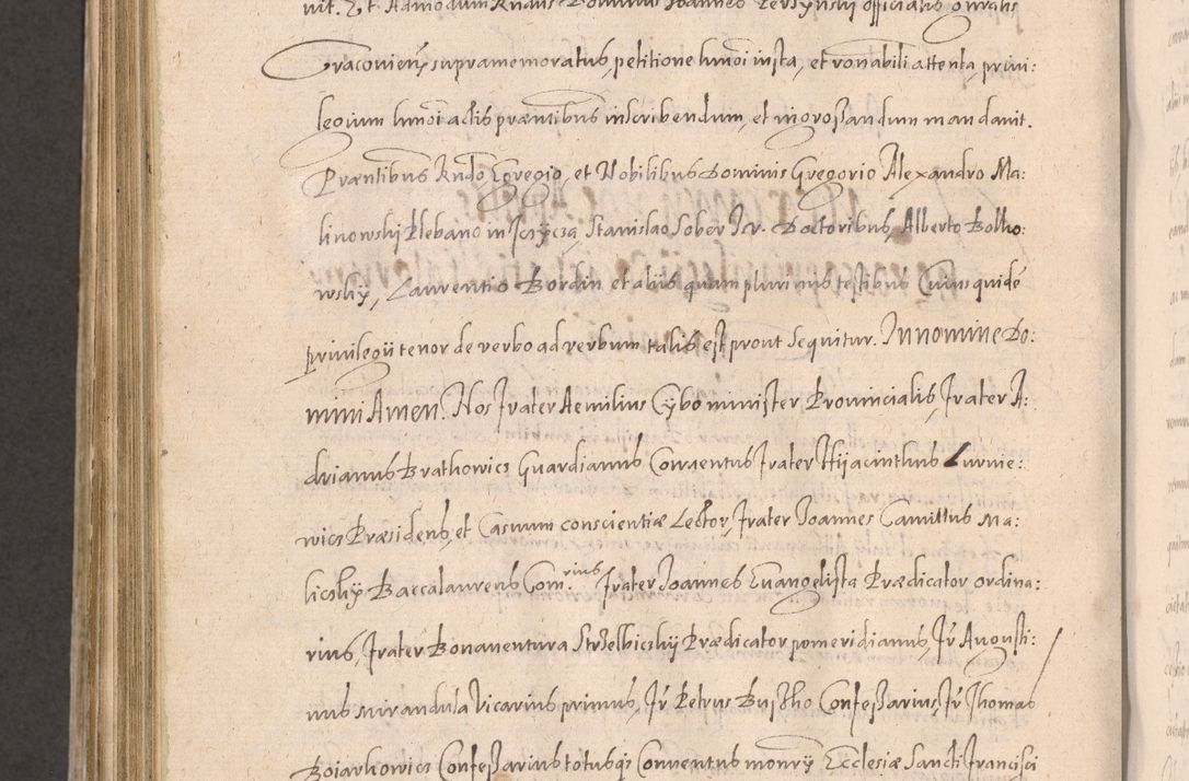 Zdjęcie nr 898 dla obiektu archiwalnego: Acta actorum causarum obligationum institutionum decretorum constitutionum quietationum resignationum cissionum et atiaru obsernationum tam indiciariarum quam extra indiciariarum coram Admodum Reverendo Domino Joanne Zerzynski Canonico Vicario in Spiritualibus et Officiali generali Cracoviensis ad Annum Domini Millesimum Sextentissimum Vigesimum Indictione tertia Pontificatus SSmi D. N. D. Pauli Divina pronidentia Papae V. foeliciter moderni anno ipsins subfelici regimine Diocesis Cracoviensis Illustrissimi ac Reverendissimi D. N. D. Martini Szyszkowski Deigratia Episcopus Cracoviensis Ducis Severiensis in continuantur.