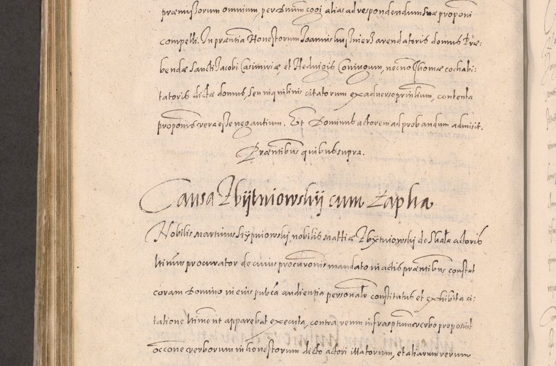 Zdjęcie nr 890 dla obiektu archiwalnego: Acta actorum causarum obligationum institutionum decretorum constitutionum quietationum resignationum cissionum et atiaru obsernationum tam indiciariarum quam extra indiciariarum coram Admodum Reverendo Domino Joanne Zerzynski Canonico Vicario in Spiritualibus et Officiali generali Cracoviensis ad Annum Domini Millesimum Sextentissimum Vigesimum Indictione tertia Pontificatus SSmi D. N. D. Pauli Divina pronidentia Papae V. foeliciter moderni anno ipsins subfelici regimine Diocesis Cracoviensis Illustrissimi ac Reverendissimi D. N. D. Martini Szyszkowski Deigratia Episcopus Cracoviensis Ducis Severiensis in continuantur.