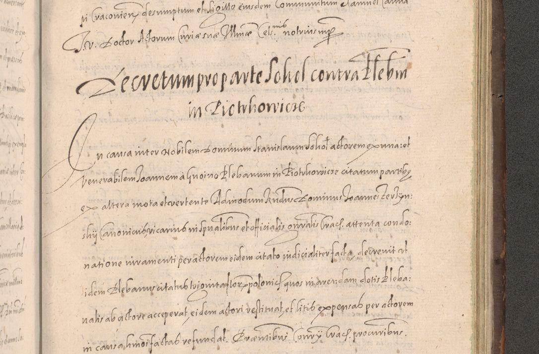 Zdjęcie nr 883 dla obiektu archiwalnego: Acta actorum causarum obligationum institutionum decretorum constitutionum quietationum resignationum cissionum et atiaru obsernationum tam indiciariarum quam extra indiciariarum coram Admodum Reverendo Domino Joanne Zerzynski Canonico Vicario in Spiritualibus et Officiali generali Cracoviensis ad Annum Domini Millesimum Sextentissimum Vigesimum Indictione tertia Pontificatus SSmi D. N. D. Pauli Divina pronidentia Papae V. foeliciter moderni anno ipsins subfelici regimine Diocesis Cracoviensis Illustrissimi ac Reverendissimi D. N. D. Martini Szyszkowski Deigratia Episcopus Cracoviensis Ducis Severiensis in continuantur.
