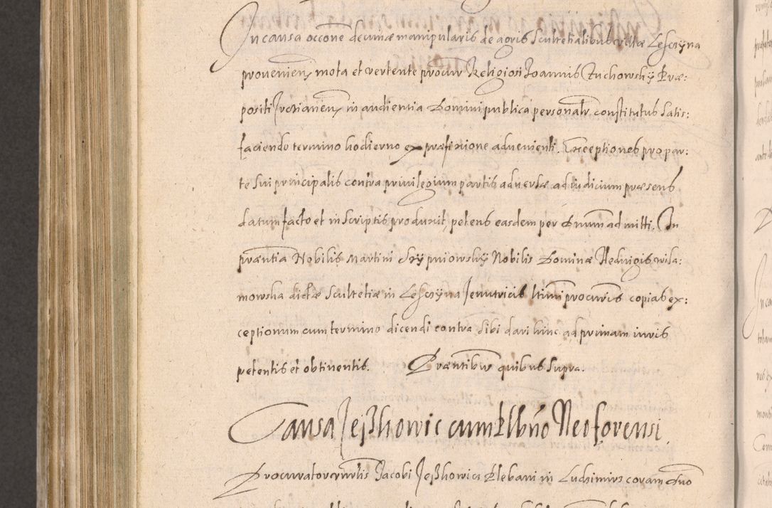 Zdjęcie nr 868 dla obiektu archiwalnego: Acta actorum causarum obligationum institutionum decretorum constitutionum quietationum resignationum cissionum et atiaru obsernationum tam indiciariarum quam extra indiciariarum coram Admodum Reverendo Domino Joanne Zerzynski Canonico Vicario in Spiritualibus et Officiali generali Cracoviensis ad Annum Domini Millesimum Sextentissimum Vigesimum Indictione tertia Pontificatus SSmi D. N. D. Pauli Divina pronidentia Papae V. foeliciter moderni anno ipsins subfelici regimine Diocesis Cracoviensis Illustrissimi ac Reverendissimi D. N. D. Martini Szyszkowski Deigratia Episcopus Cracoviensis Ducis Severiensis in continuantur.