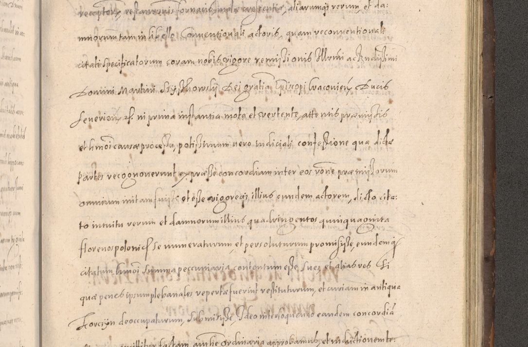Zdjęcie nr 865 dla obiektu archiwalnego: Acta actorum causarum obligationum institutionum decretorum constitutionum quietationum resignationum cissionum et atiaru obsernationum tam indiciariarum quam extra indiciariarum coram Admodum Reverendo Domino Joanne Zerzynski Canonico Vicario in Spiritualibus et Officiali generali Cracoviensis ad Annum Domini Millesimum Sextentissimum Vigesimum Indictione tertia Pontificatus SSmi D. N. D. Pauli Divina pronidentia Papae V. foeliciter moderni anno ipsins subfelici regimine Diocesis Cracoviensis Illustrissimi ac Reverendissimi D. N. D. Martini Szyszkowski Deigratia Episcopus Cracoviensis Ducis Severiensis in continuantur.