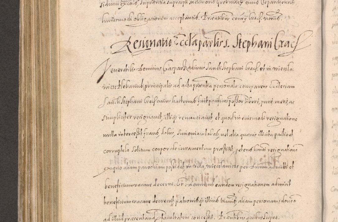 Zdjęcie nr 850 dla obiektu archiwalnego: Acta actorum causarum obligationum institutionum decretorum constitutionum quietationum resignationum cissionum et atiaru obsernationum tam indiciariarum quam extra indiciariarum coram Admodum Reverendo Domino Joanne Zerzynski Canonico Vicario in Spiritualibus et Officiali generali Cracoviensis ad Annum Domini Millesimum Sextentissimum Vigesimum Indictione tertia Pontificatus SSmi D. N. D. Pauli Divina pronidentia Papae V. foeliciter moderni anno ipsins subfelici regimine Diocesis Cracoviensis Illustrissimi ac Reverendissimi D. N. D. Martini Szyszkowski Deigratia Episcopus Cracoviensis Ducis Severiensis in continuantur.
